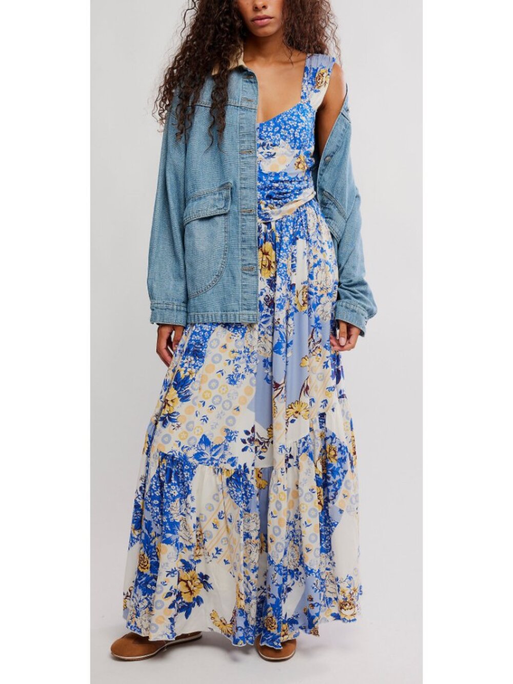 FREE PEOPLE Sasha Maxi Dress / Porcelain Combo - Picture 5 of 6